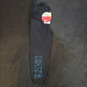 New Zara Kids Black Joggers with Blue Pokeman Graphic. Brand New With Tags.